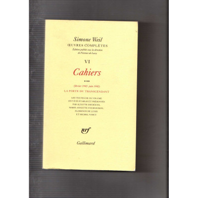 Cahiers [III] / Simone Weil